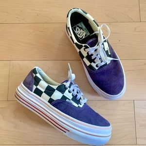 Worn a few times Purple suede/ checker platform vans